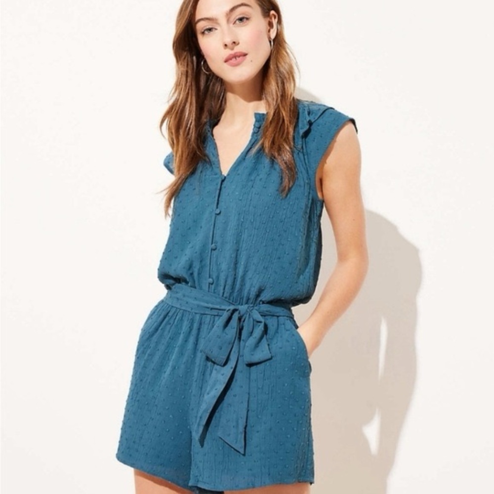 LOFT Petite Clip Dot Romper